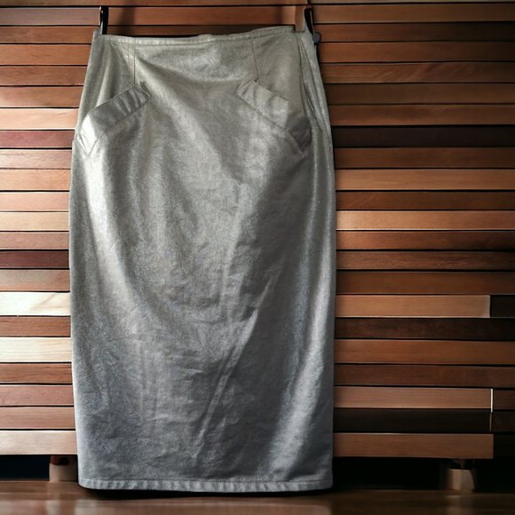 80's LA BELLE FASHION INC. 2PC Olive Skirt/Jacket Size Small - Picture 3 of 14